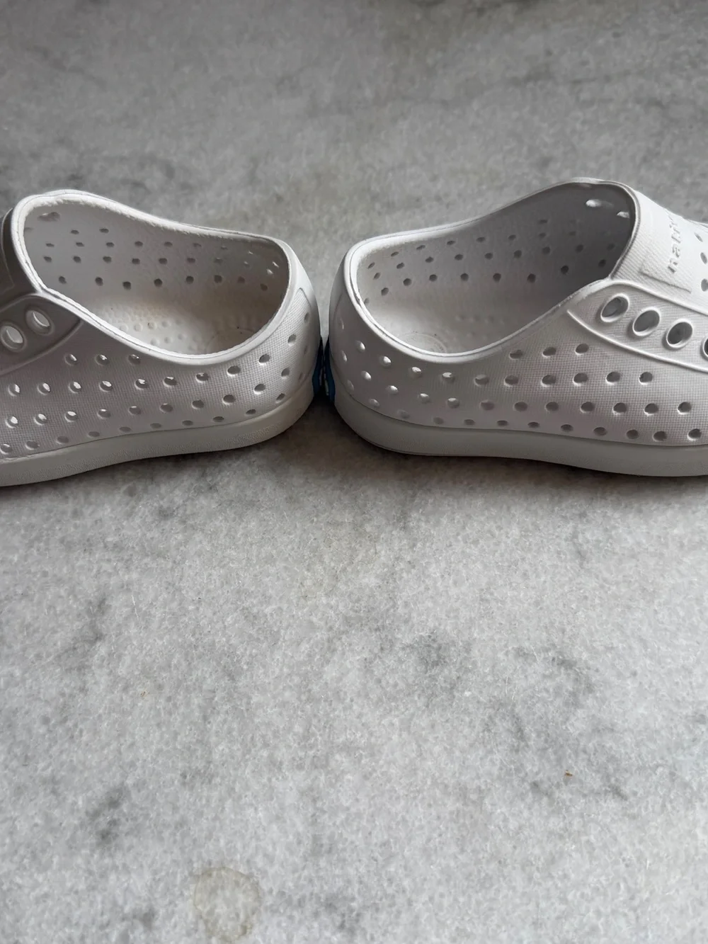 Native Shoes White Kids Slip-On Waterproof Shoes